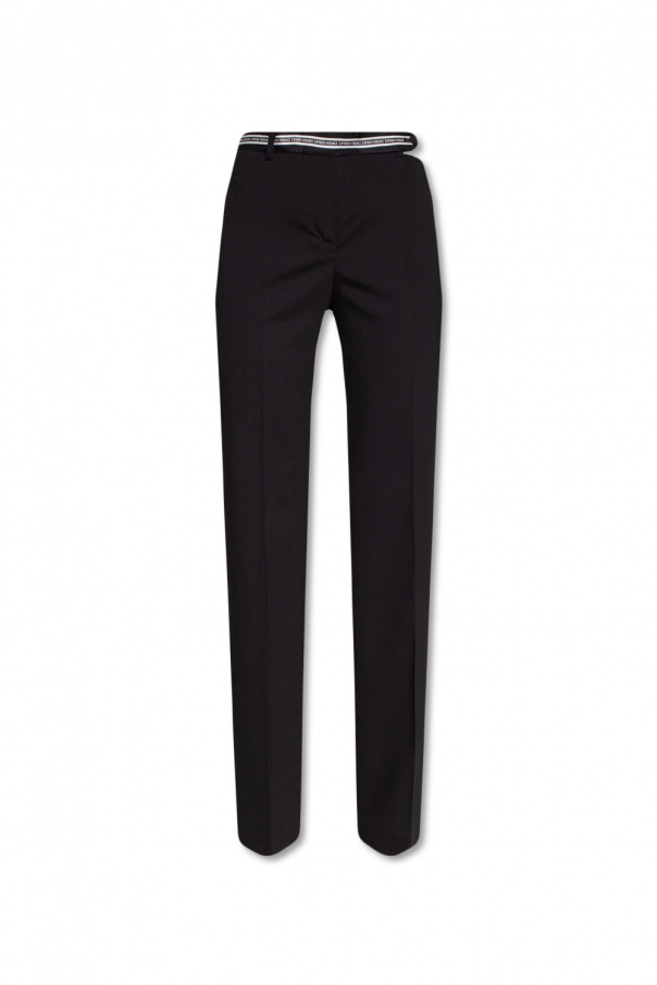 Versace Pleat-front silk trousers