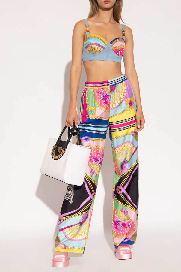 Versace Silk pasform trousers