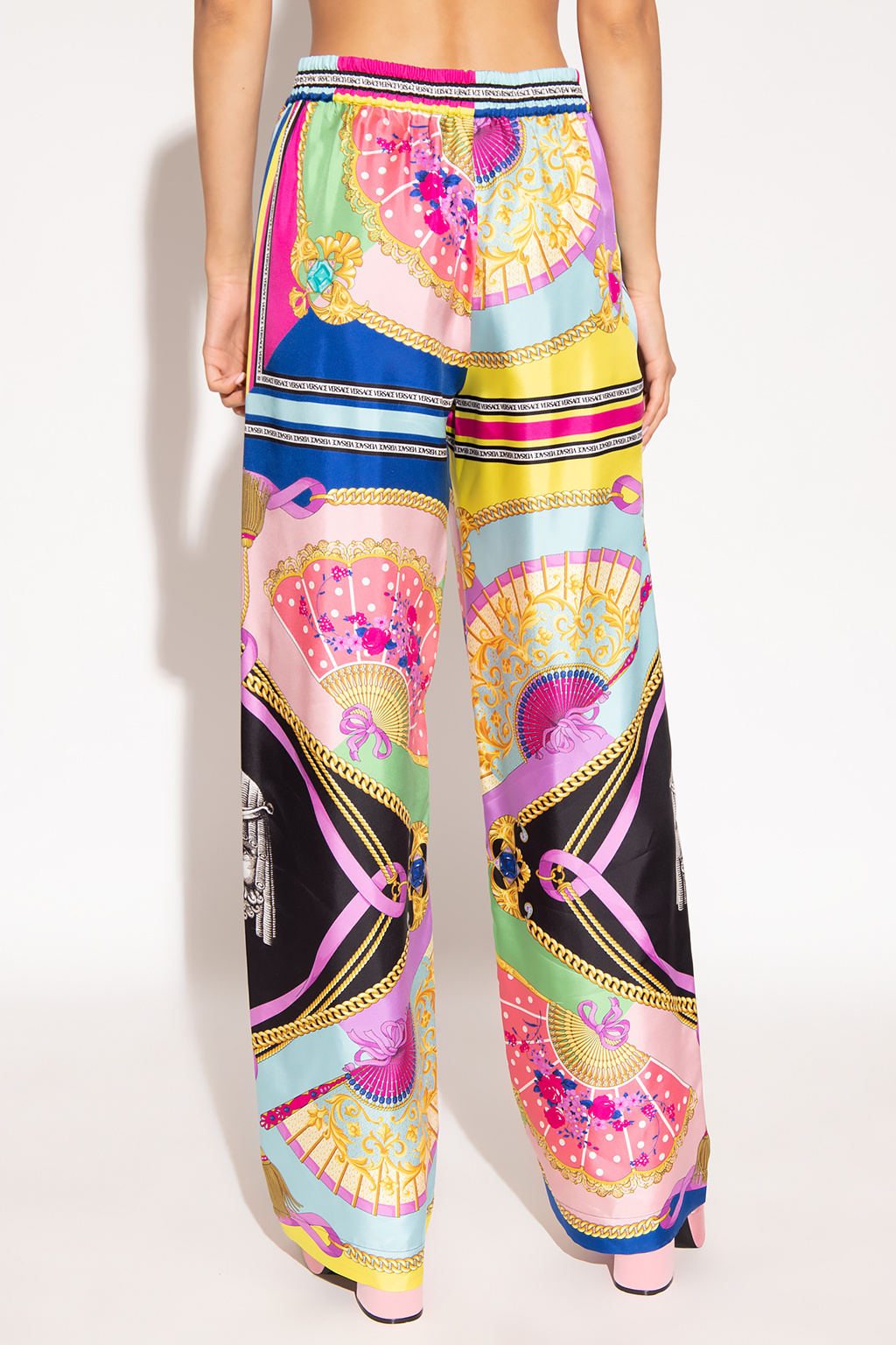 Versace Silk Karl trousers