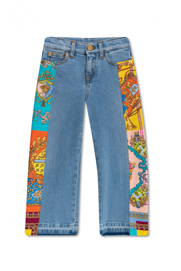 Versace Kid Jeans with decorative panels