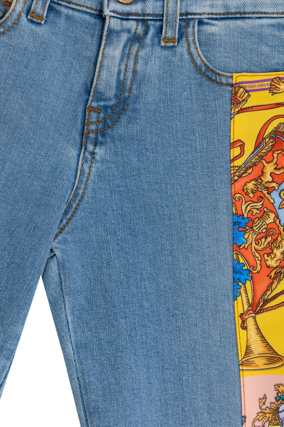 Versace Kid Jeans with decorative panels