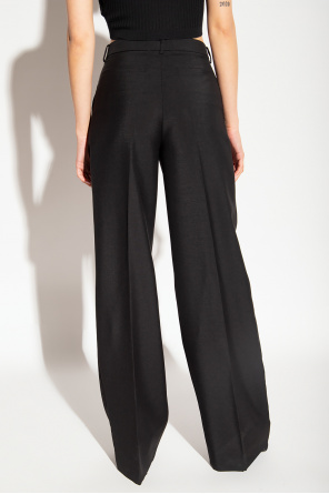 Versace Wool pleat-front Vaqueros trousers
