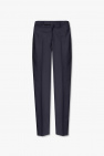 Versace Wool pleat-front han trousers