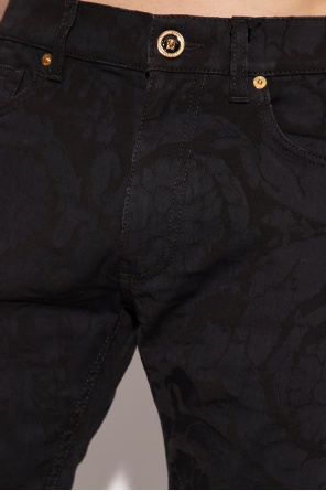 Versace cut-out knee-length shorts Black