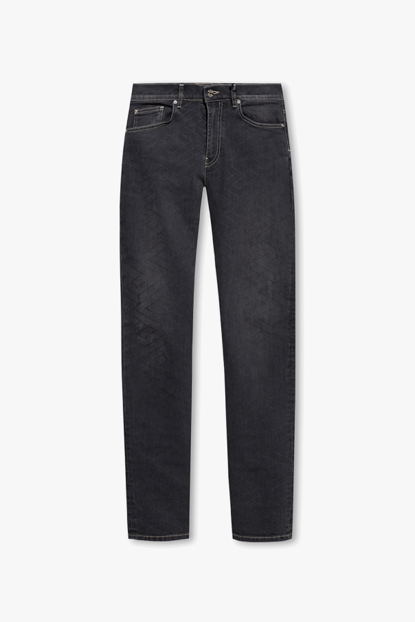 Versace Love Moschino Skinny-jeans med logolomme i indigoblå