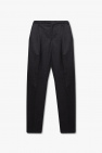 Versace Wool pleat-front trousers