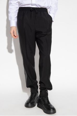 Versace Side-stripe Check trousers