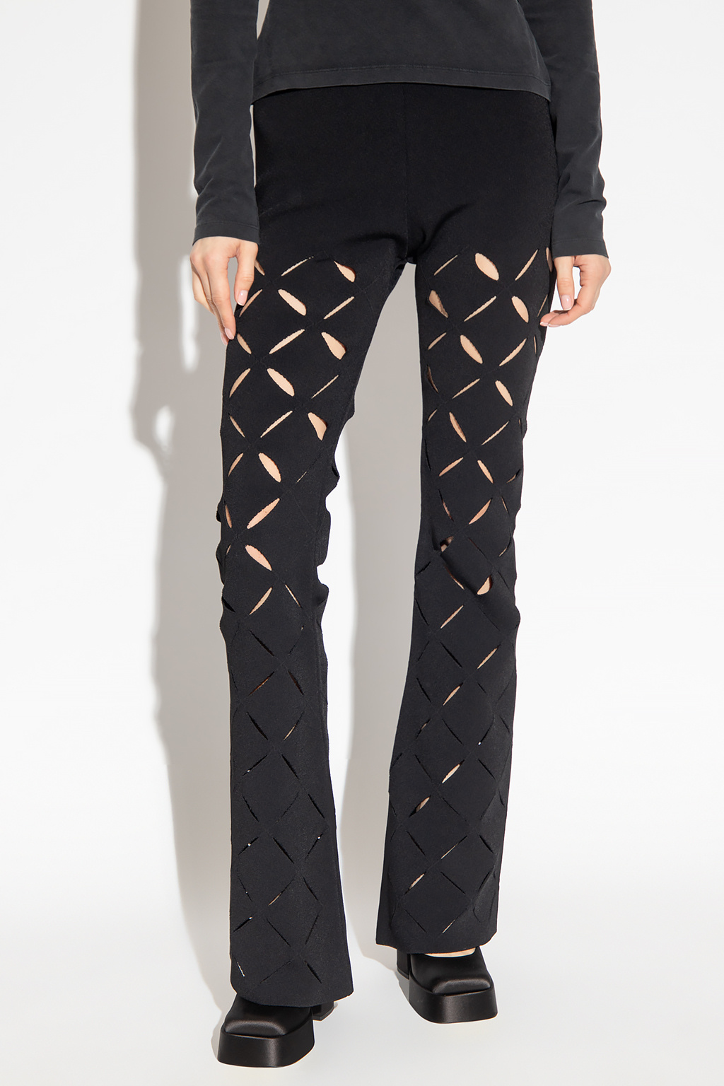 Versace Couture trousers with slits