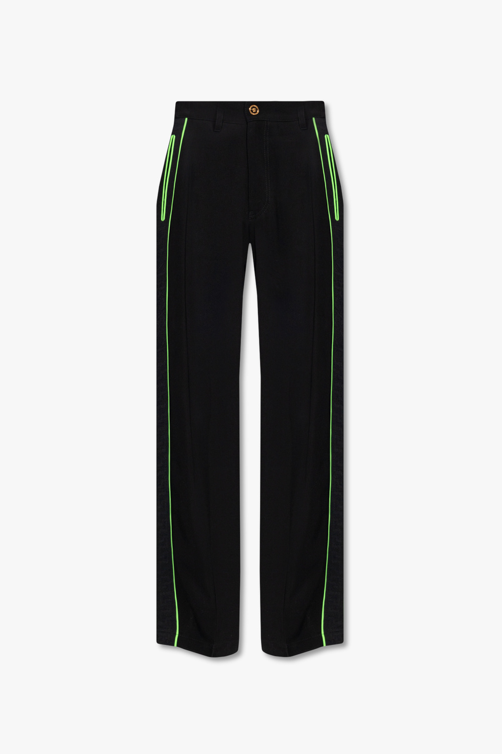 Versace Pleat-front trousers Beach with side stripes