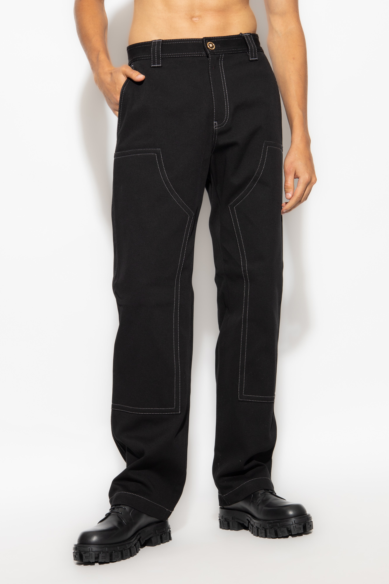 Versace Trousers with contrasting stitching