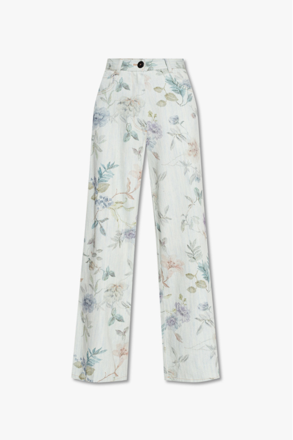 forte_forte Jeans with floral motif