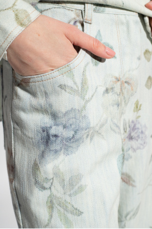 forte_forte Jeans with floral motif