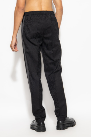 Versace Pleat-front trousers with logo