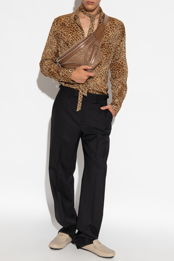 Versace Pleat-front Audrey trousers