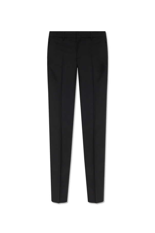 Versace Wool pleat-front olivia trousers