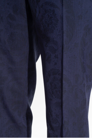 Versace Wełniane spodnie w kant