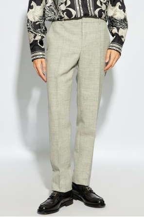 Versace Wool trousers featuring with crease