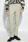 Versace GREY Wool trousers with crease