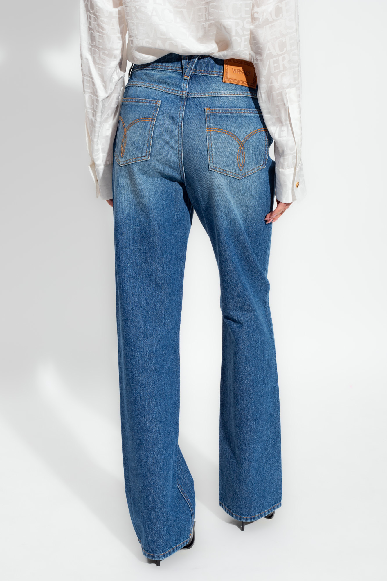 Versace stretch rib jeans