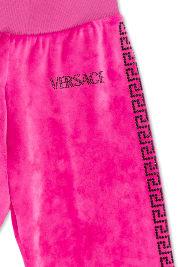 Versace Kids Welurowe spodnie