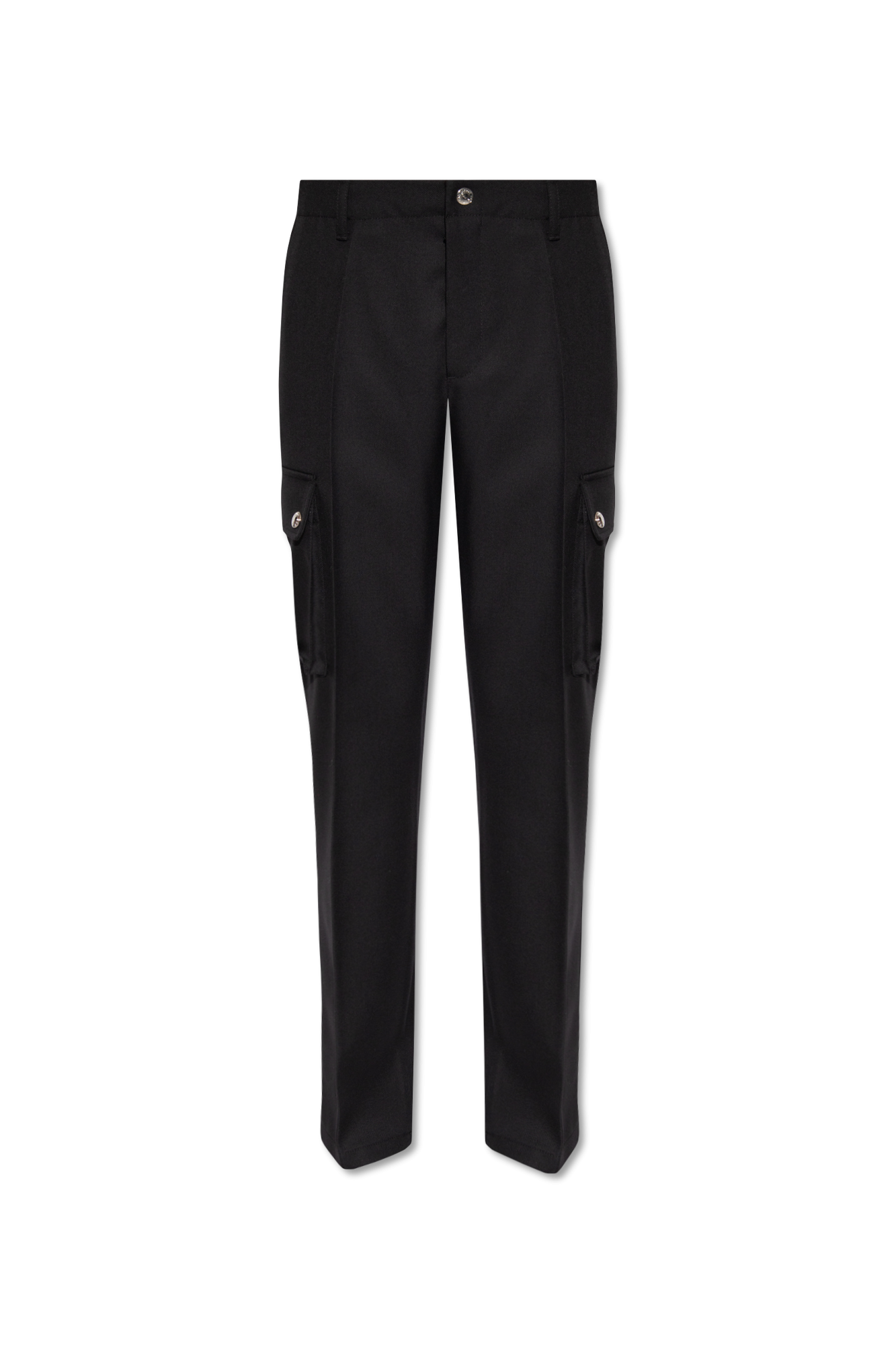 Versace Wool pleat-front trousers