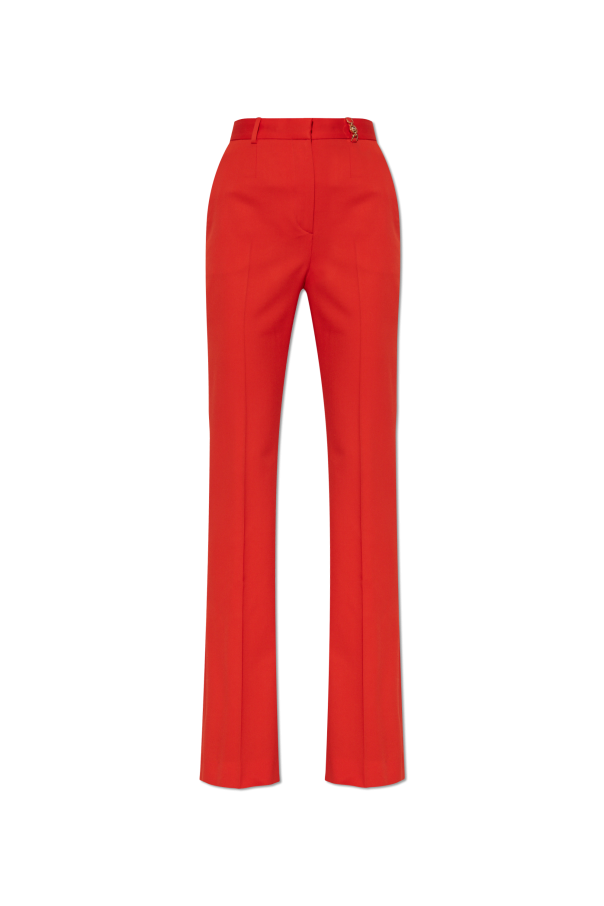 Creased flared-leg trousers od Versace