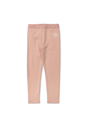 Cotton leggings by Versace Kids