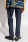 Versace NAVY BLUE Pleat-front trousers