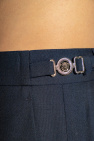 Versace NAVY BLUE Pleat-front trousers
