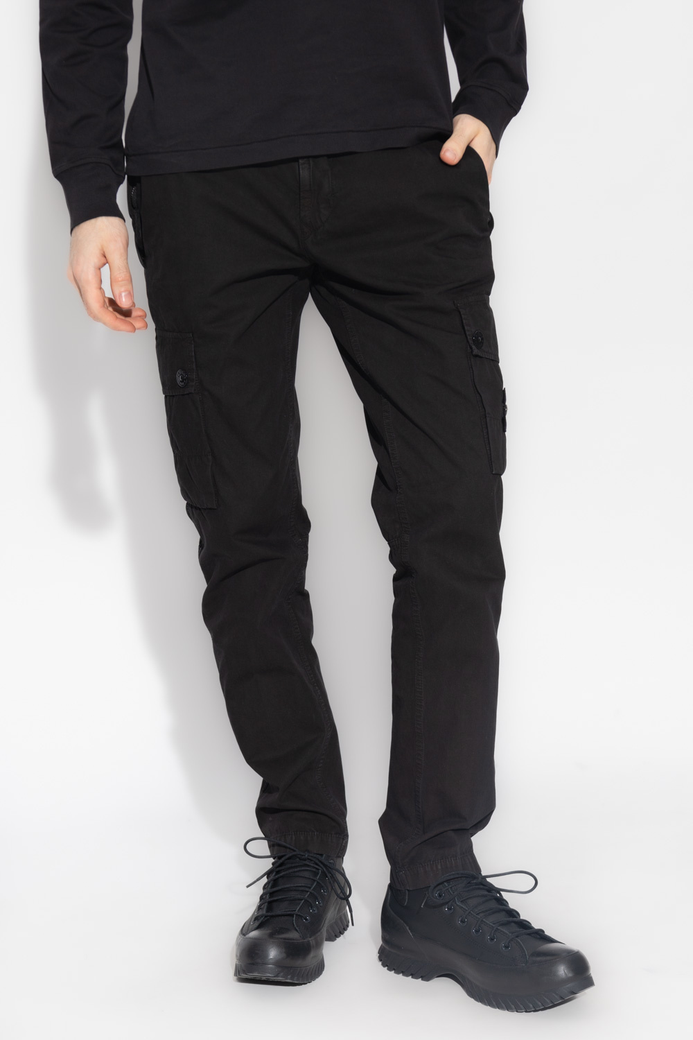 Stone Island trousers Fishtail with logo
