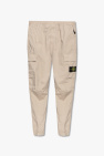 cropped panelled corduroy track pants