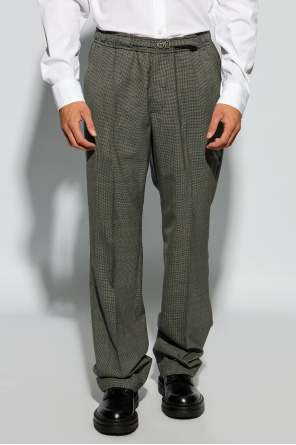 Versace Patterned trousers with crease