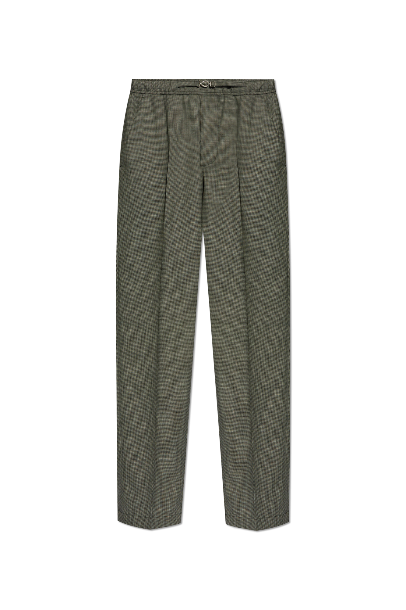 Versace Patterned trousers with crease