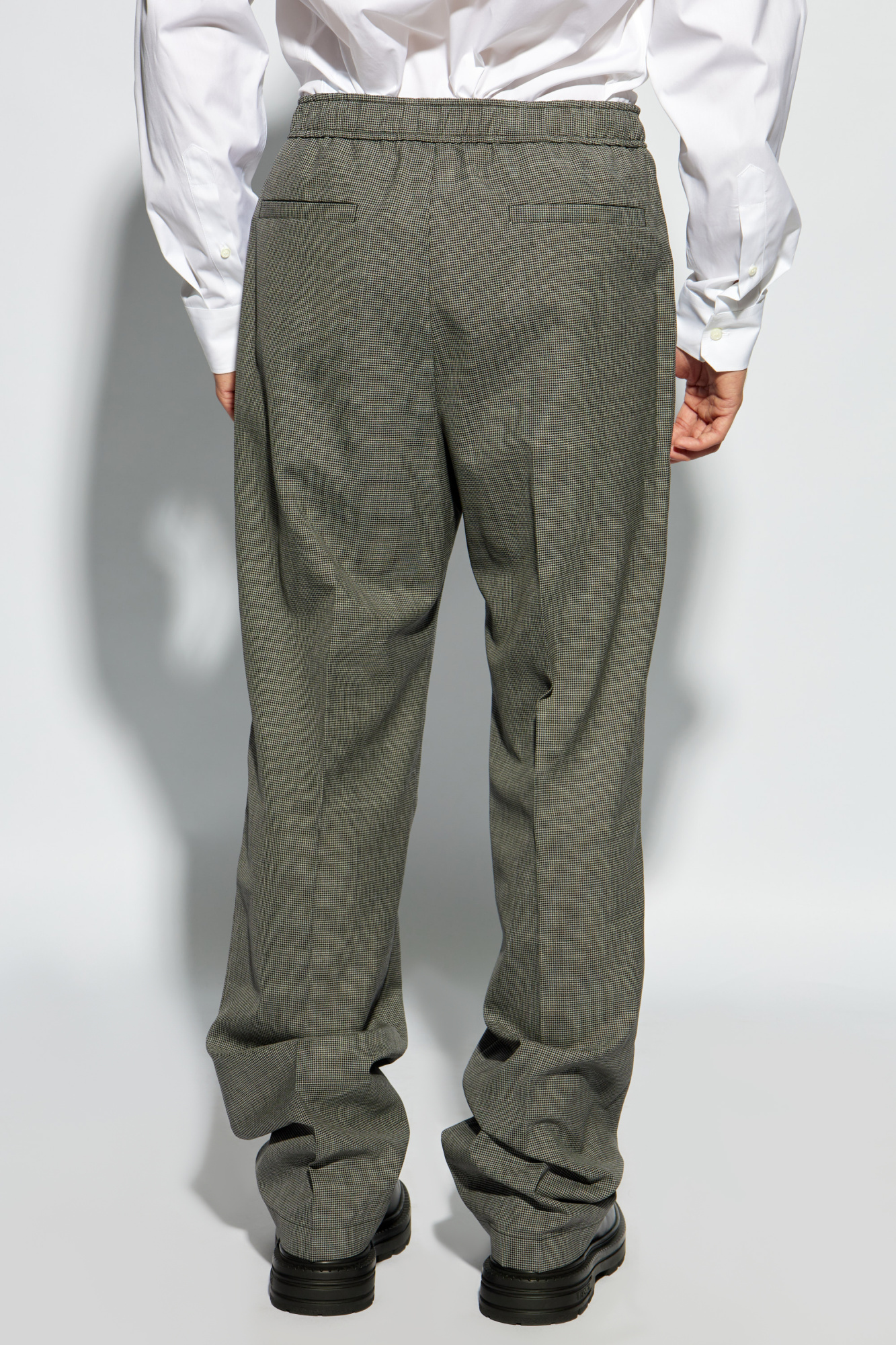 Versace Patterned trousers with crease