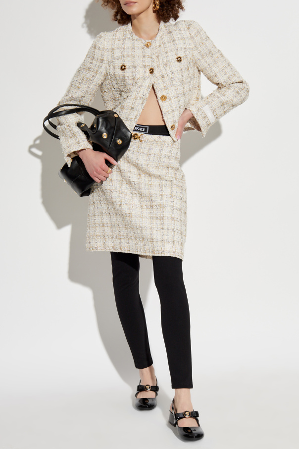 Versace Leggings with logo patch