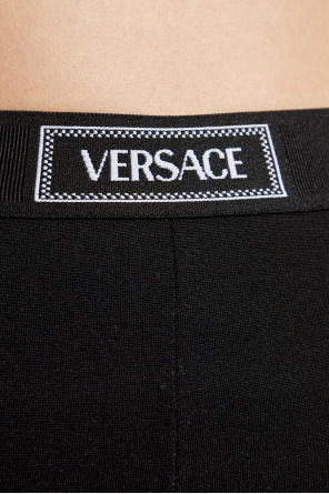 Versace Leggings with logo patch