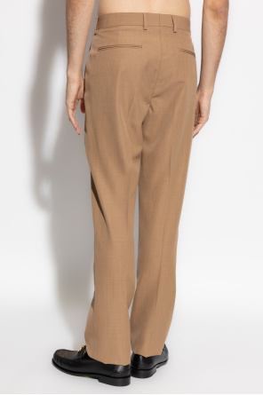 Versace Wool pleated trousers
