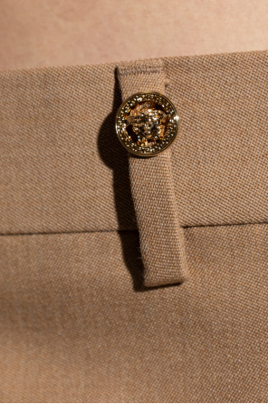 Versace Wool pleated trousers