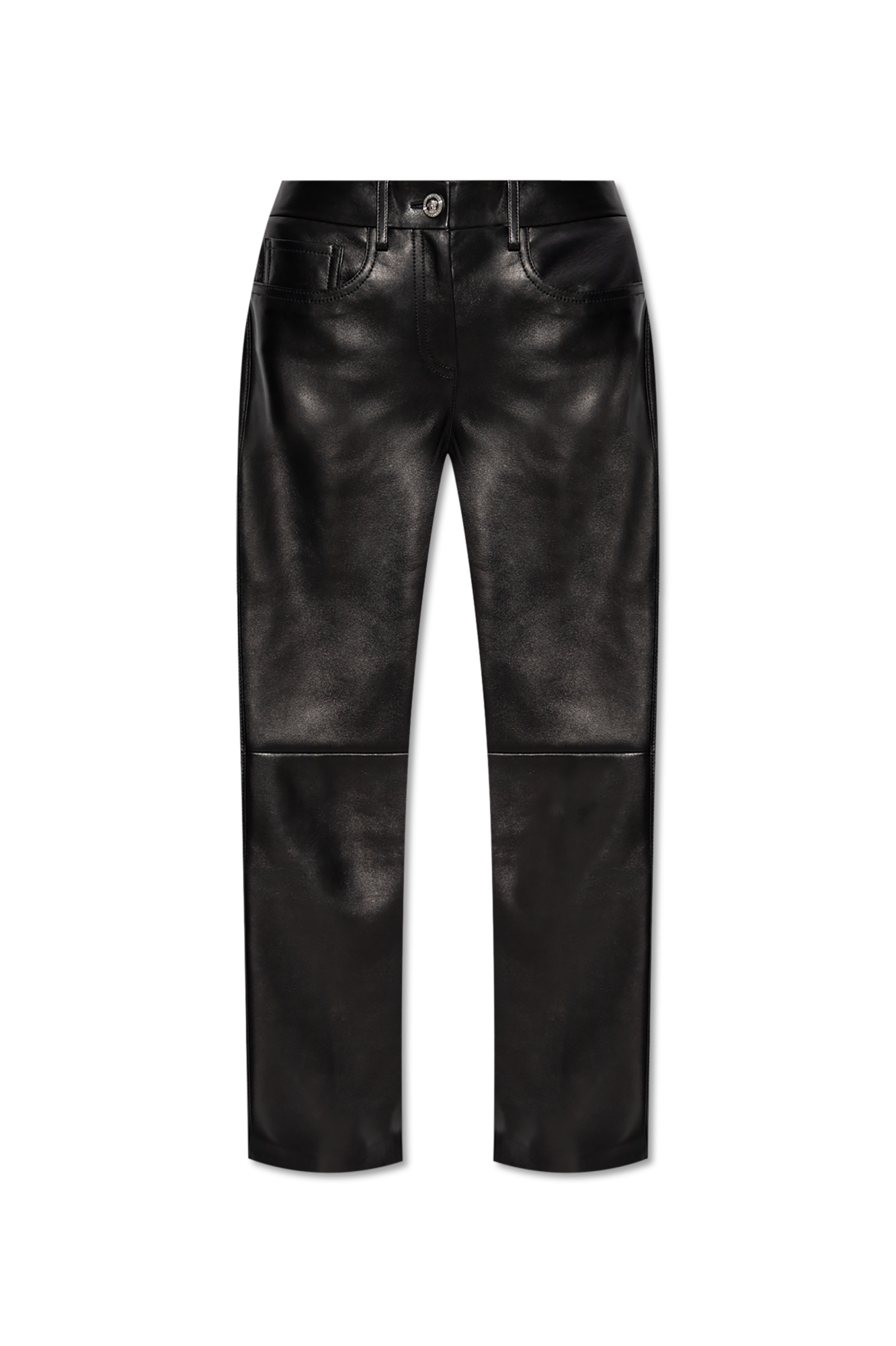 Versace Leather pants with logo