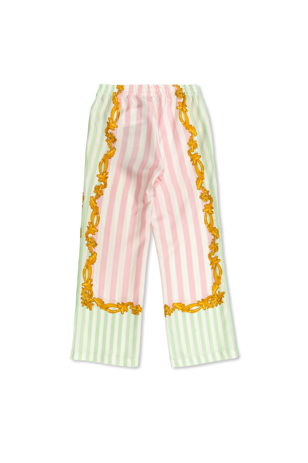 Versace Kids Pantalones de seda
