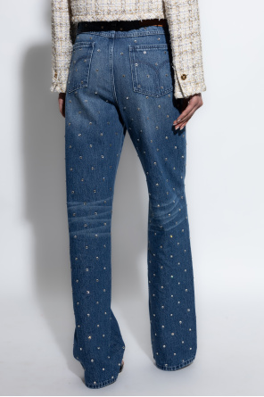 Versace Jeans mit glänzenden Kristallen