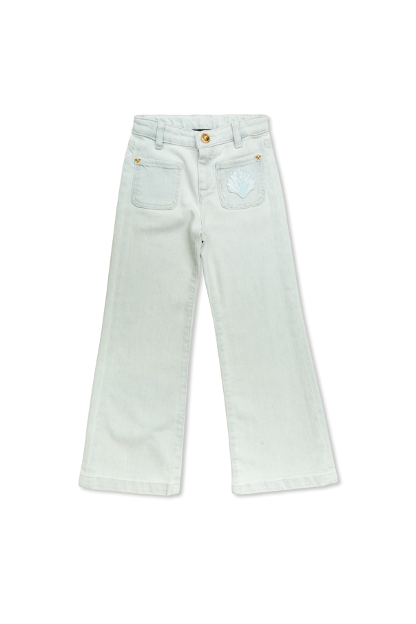 Jeans with flared legs od Versace Kids