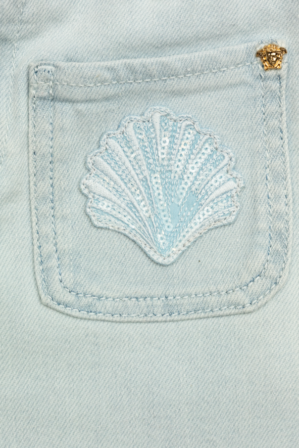 Versace Kids Vaqueros de pernera acampanada