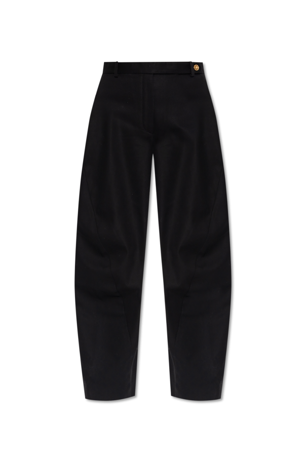 Cotton trousers with seam detail on the legs od Versace
