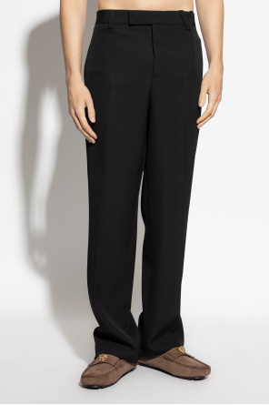 Versace Pantalones de lana con raya marcada