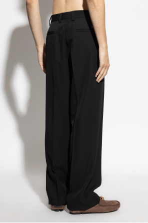 Versace Pantalones de lana con raya marcada