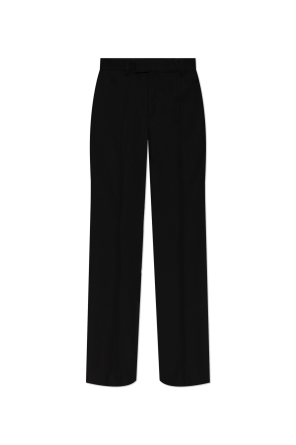 Wool pleated trousers