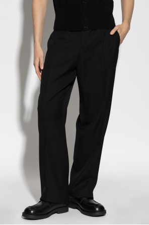 Versace Pantalones de lana con raya marcada