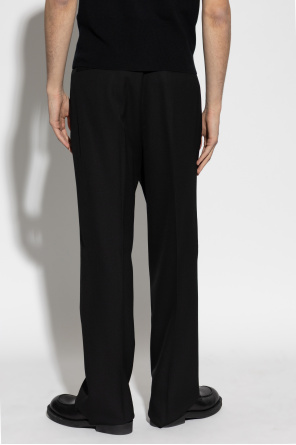 Versace Pantalones de lana con raya marcada