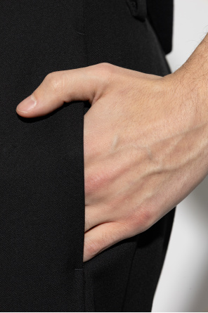 Versace Pantalones de lana con raya marcada